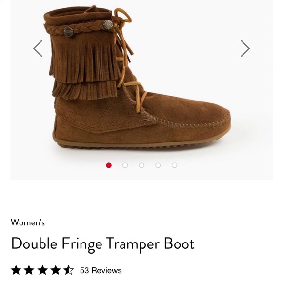 minnetonka double fringe tramper boot